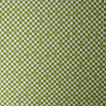 Joyful June Green Checks Cotton Woven from FIGO #32135 Fabric By The Yard - Wide shot