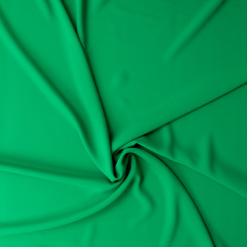 Kelly Green Stretch Polyester Gabardine #32142 Fabric By The Yard - Wide shot