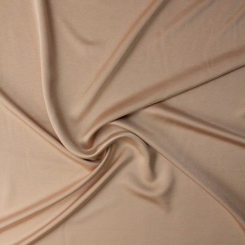 Warm Tan Viscose/Poly Blend Sateen #32144 Fabric By The Yard - Wide shot