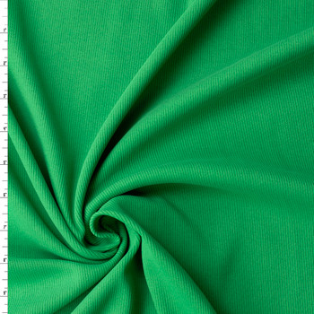 Kelly Green Peached Stretch Rib from ‘Beyond Yoga’ #32148 Fabric By The Yard