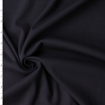 Black Peached Stretch Rib from ‘Beyond Yoga’ #32153 Fabric By The Yard