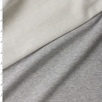 Heather Grey Peached Cotton Blend Sweatshirt Fleece from ‘Beyond Yoga’ #32160 Fabric By The Yard