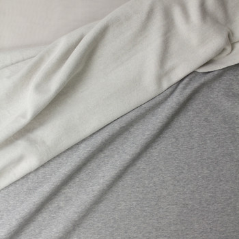 Heather Grey Peached Cotton Blend Sweatshirt Fleece from ‘Beyond Yoga’ #32160 Fabric By The Yard - Wide shot