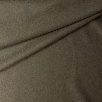 Dark Mossy Taupe Wool Melton #32162 Fabric By The Yard - Wide shot