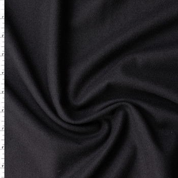 Black Brushed Midweight Wool #32164 Fabric By The Yard