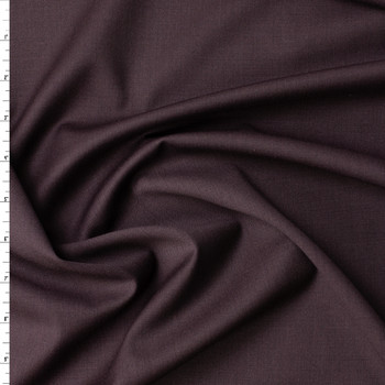Deep Plum Melange Super 120s Worsted Wool #32170 Fabric By The Yard