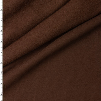 Dark Brown Peached Cotton Blend Sweatshirt Fleece from ‘Beyond Yoga’ #32172 Fabric By The Yard