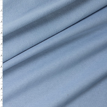 Sky Blue Peached Cotton Blend Sweatshirt Fleece from ‘Beyond Yoga’ #32174 Fabric By The Yard