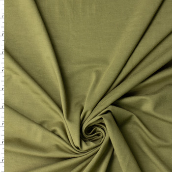 Soft Olive Green Heavyweight Stretch Rayon/Spandex Jersey #32185 Fabric By The Yard