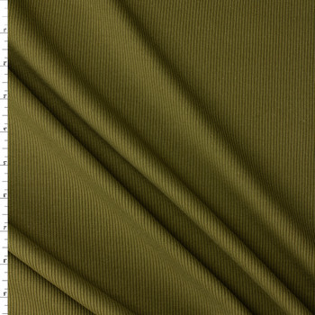 Olive Green Cotton/Spandex Rib Knit #32198 Fabric By The Yard