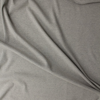 Heather Grey Cotton/Spandex Rib Knit #32202 Fabric By The Yard - Wide shot