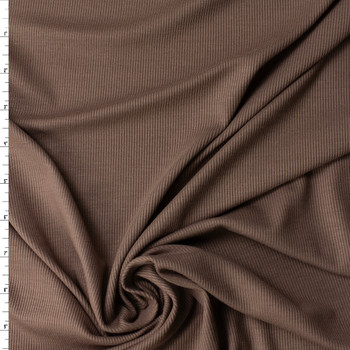Bark Heavy 2x1 Rayon/Spandex Rib Knit #32206 Fabric By The Yard