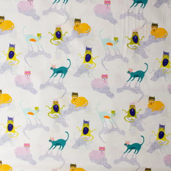 Oh, Meow! — OHM-33442 — Kitten Around Cotton Poplin from Art Gallery Fabrics #32218 Fabric By The Yard - Wide shot