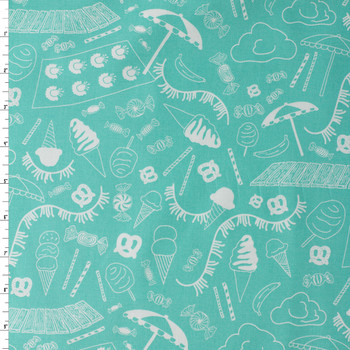 Boardwalk Delight — BWD-786 — Busy Beach Cotton Poplin from Art Gallery Fabrics #32223 Fabric By The Yard