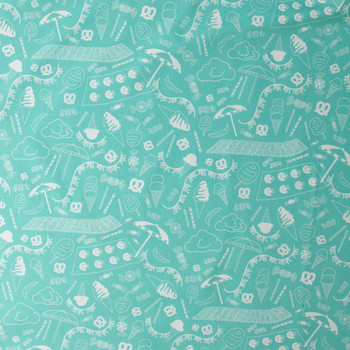 Boardwalk Delight — BWD-786 — Busy Beach Cotton Poplin from Art Gallery Fabrics #32223 Fabric By The Yard - Wide shot