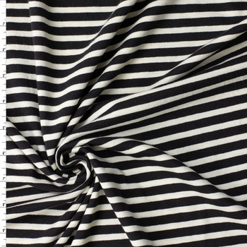 Striped Alike Caviar Stretch Cotton Jersey Knit from Art Gallery Fabrics #32302 Fabric By The Yard