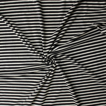 Striped Alike Caviar Stretch Cotton Jersey Knit from Art Gallery Fabrics #32302 Fabric By The Yard - Wide shot