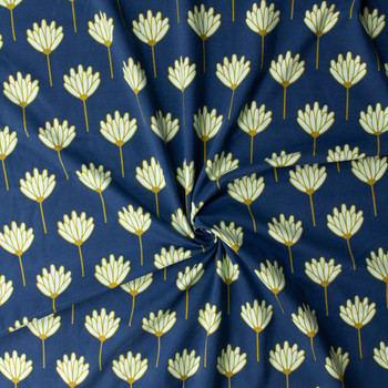 Floret Honeydew Stretch Cotton Jersey Knit from Art Gallery Fabrics #32311 Fabric By The Yard - Wide shot