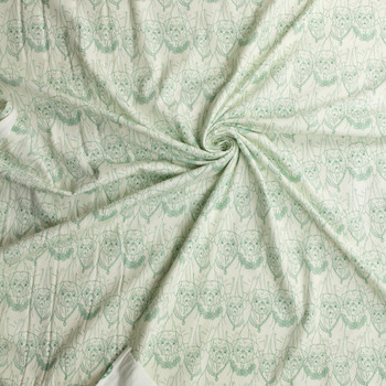 Pugville Vert Stretch Cotton Jersey Knit from Art Gallery Fabrics #32315 Fabric By The Yard - Wide shot