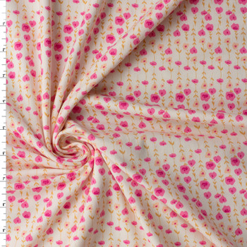Dainty Posies Stretch Cotton Jersey Knit from Art Gallery Fabrics #32320 Fabric By The Yard