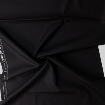 Deep Black Pure Solids Cotton Poplin from Art Gallery Fabrics #32345 Fabric By The Yard - Wide shot