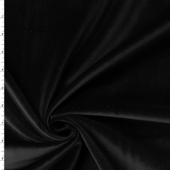 Black Designer Cotton Velvet #32351 Fabric By The Yard