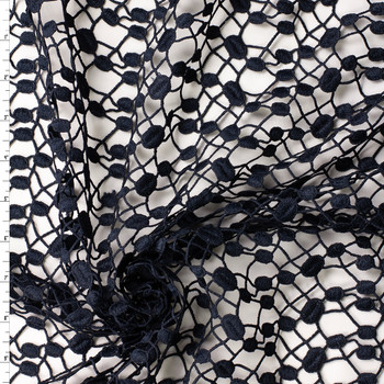 Navy Dots Guipure Lace #32399
