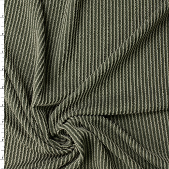 Olive Urban Wavy Rib Knit #32409 Fabric By The Yard