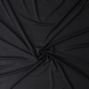 Black Modal/Spandex Jersey Knit #32412 Fabric By The Yard - Wide shot