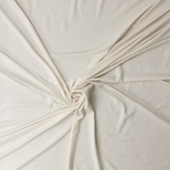White Modal/Spandex Jersey Knit #32413 Fabric By The Yard - Wide shot