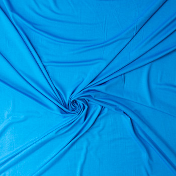 Turquoise Modal/Spandex Jersey Knit #32416 Fabric By The Yard - Wide shot