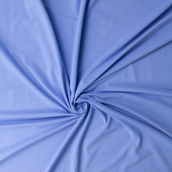 Sky Blue 12oz Cotton/Spandex Jersey Knit #32422 Fabric By The Yard - Wide shot