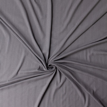 Charcoal Variegated Modal/Spandex Fashion Rib Knit #32427 Fabric By The Yard - Wide shot