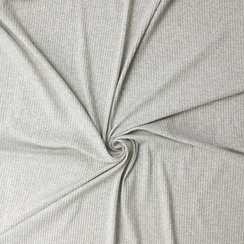 Heather Ash Rayon/Spandex Fashion Rib Knit #32431 Fabric By The Yard - Wide shot