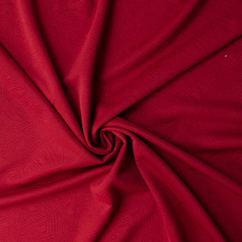 Burgundy Geo Quilted Look Double Knit #32440 Fabric By The Yard - Wide shot