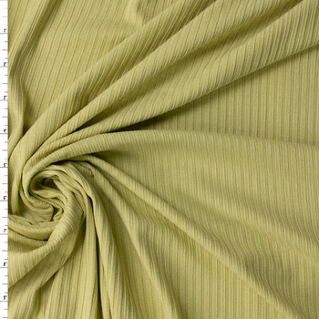 Lemon Lime Rayon/Spandex Fashion Rib Knit #32447 Fabric By The Yard