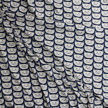 Cat Nap District Stretch Cotton Jersey Knit from Art Gallery Fabrics #32469 Fabric By The Yard - Wide shot