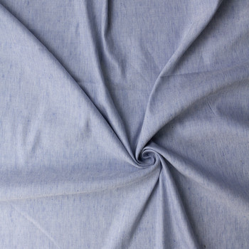 Chambray Blue Marabella Stretch Linen/Viscose #32478 Fabric By The Yard - Wide shot