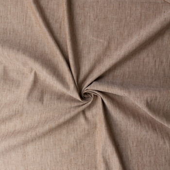 Mocha Chambray Marabella Stretch Linen/Viscose #32482 Fabric By The Yard - Wide shot