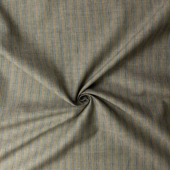 Dark Tropic Stripe European Linen #32492 Fabric By The Yard - Wide shot