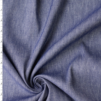 Denim Stretch Linen Blend Twill #32501 Fabric By The Yard