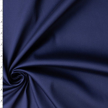 Navy Stretch Cotton Sateen #32533 Fabric By The Yard