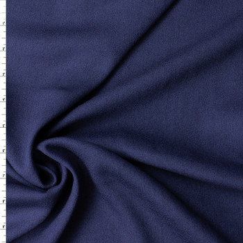 Navy Viscose/Wool Crepe #32543 Fabric By The Yard