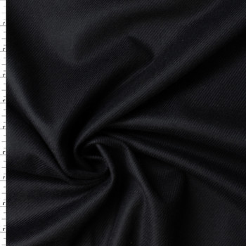 Black Brushed Twill Weave Wool Blend #32549 Fabric By The Yard