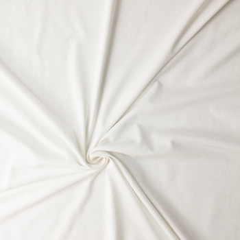 White 100% Combed Cotton Jersey Knit #32569 Fabric By The Yard - Wide shot