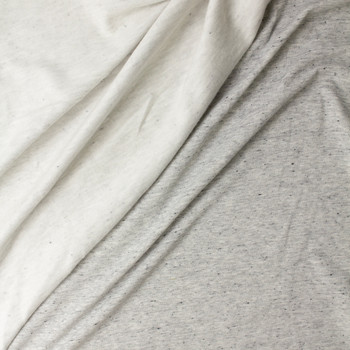 Grey Dotted Heather Cotton Sweatshirt Fleece #32573 Fabric By The Yard - Wide shot