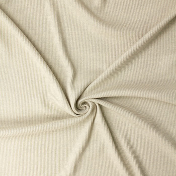 Oatmeal Cotton Fashion Rib Knit #32576 Fabric By The Yard - Wide shot