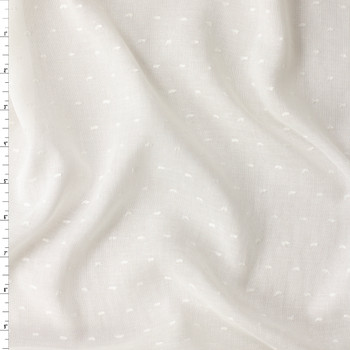 White Italian Cotton Clip Dot #32590 Fabric By The Yard