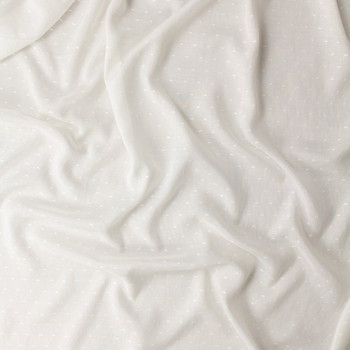 White Italian Cotton Clip Dot #32590 Fabric By The Yard - Wide shot