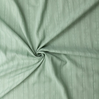 Sage Green Italian Dobby Stripe Cotton Lawn #32599 Fabric By The Yard - Wide shot